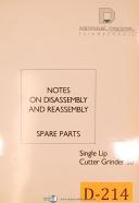 Deckel-Deckel So, Diassembly and Reassembly Notes & Spare Parts Manual Year (1987)-SO-01